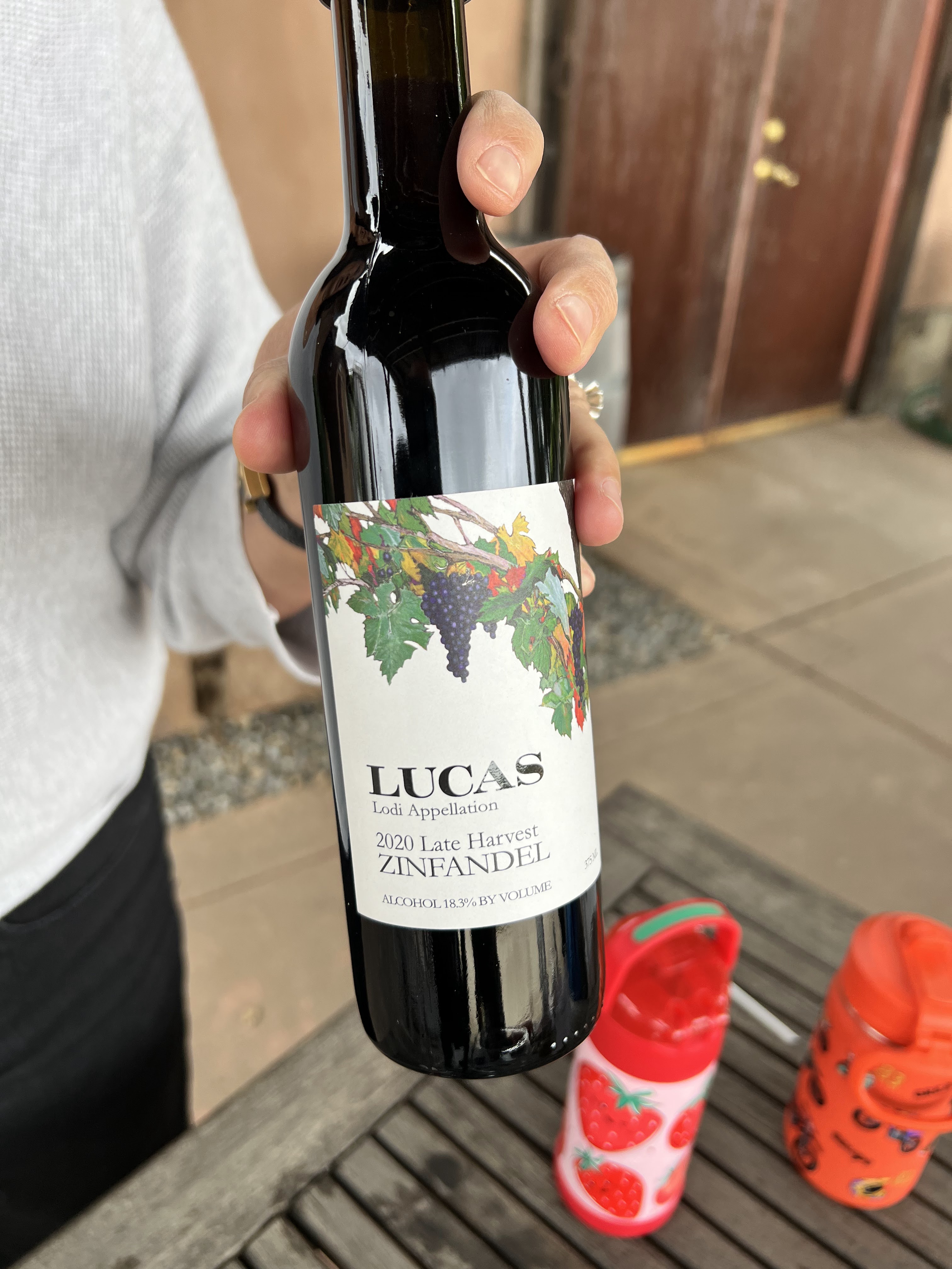 Bottle of Lucas Winery Late Harvest Zinfandel